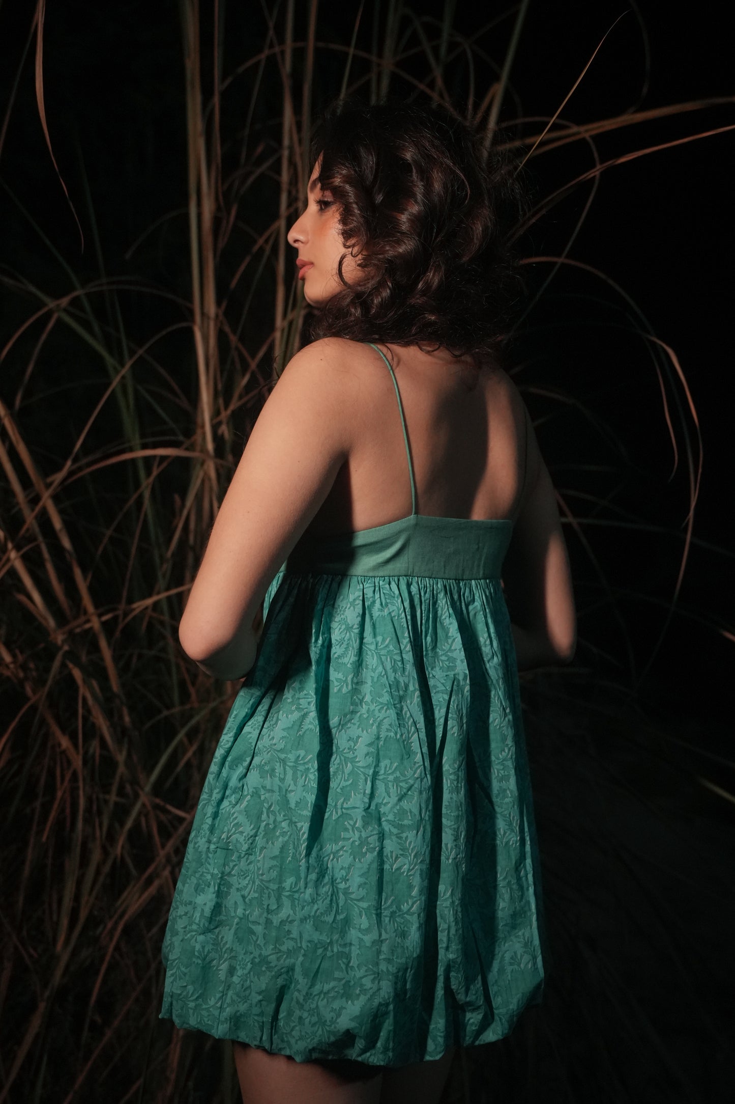 Zia Balloon Dress - Teal