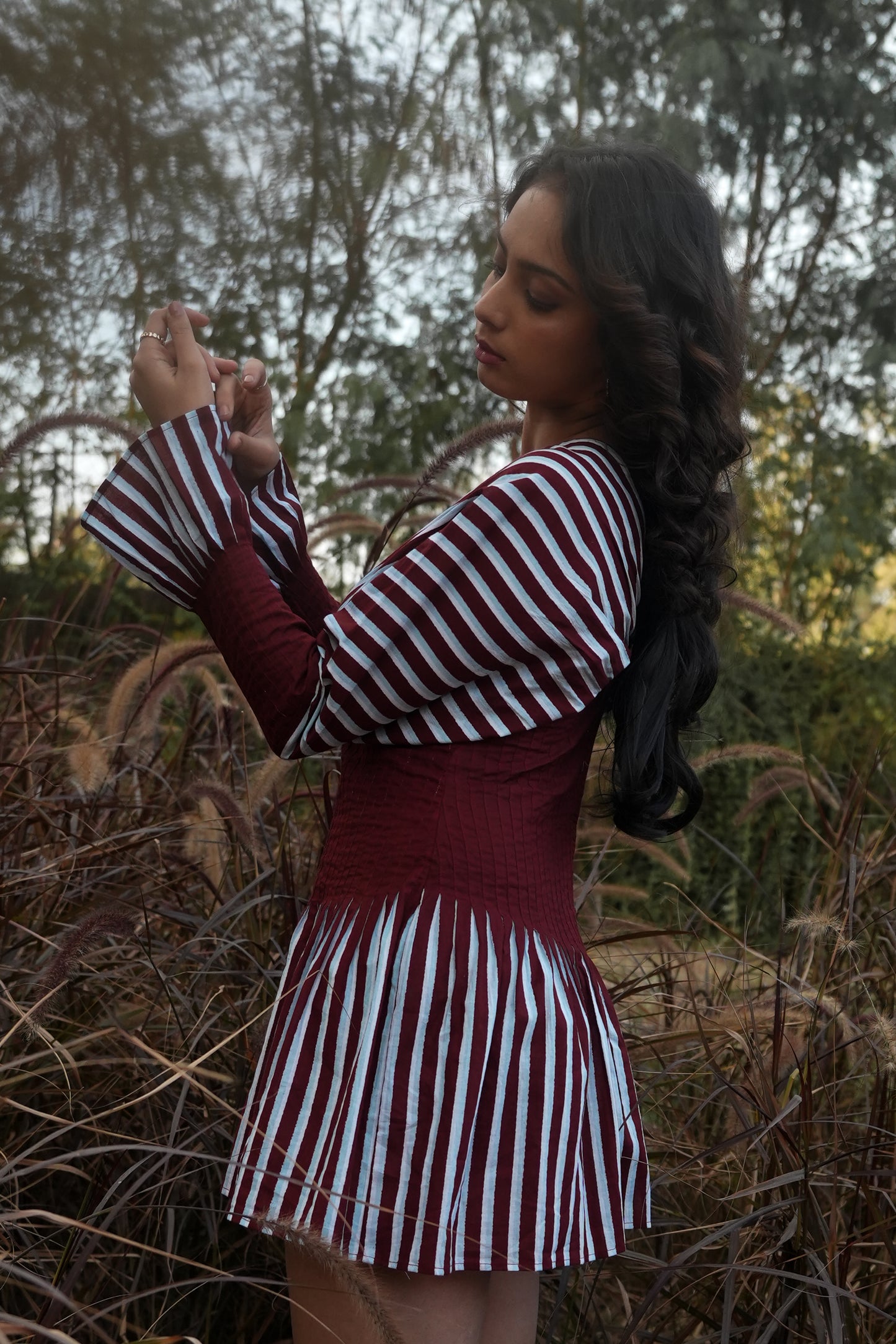 Sunset Pleated Dress