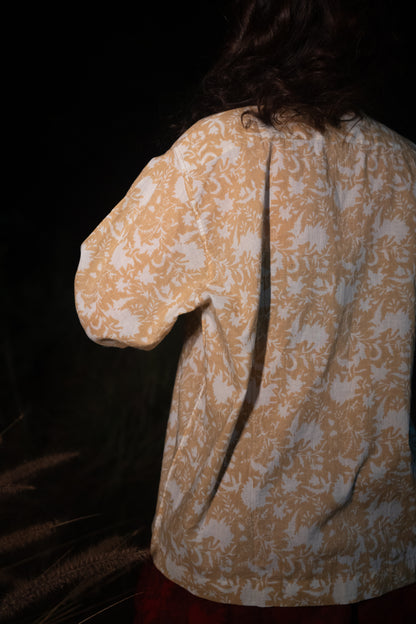 Kiro Cuban Collar Shirt - Beige