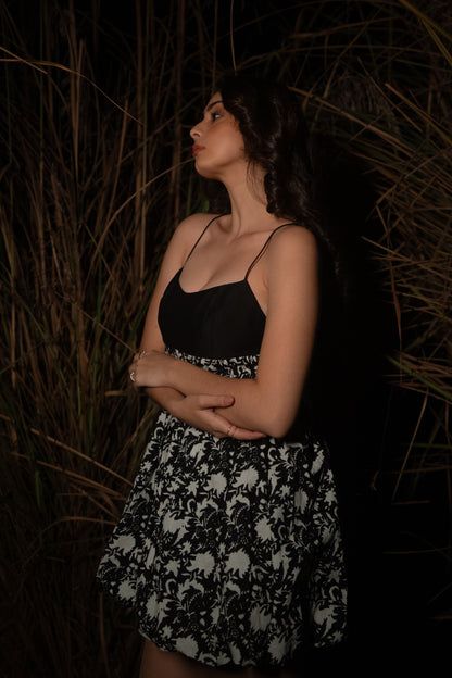 Zia Balloon Dress - Black