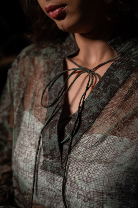 Koi Sheer Top - Green