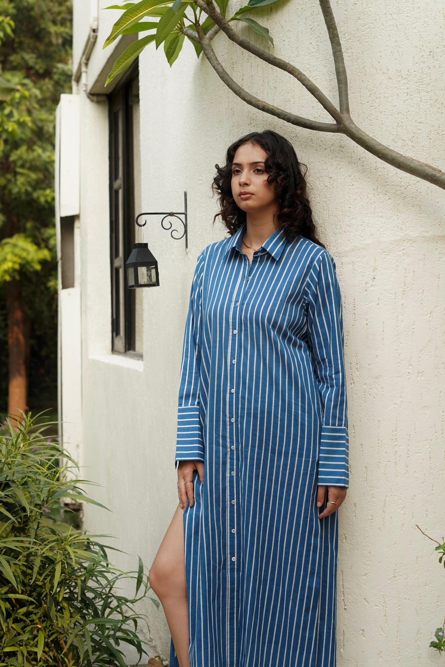 Aira Shirt Dress - Indigo