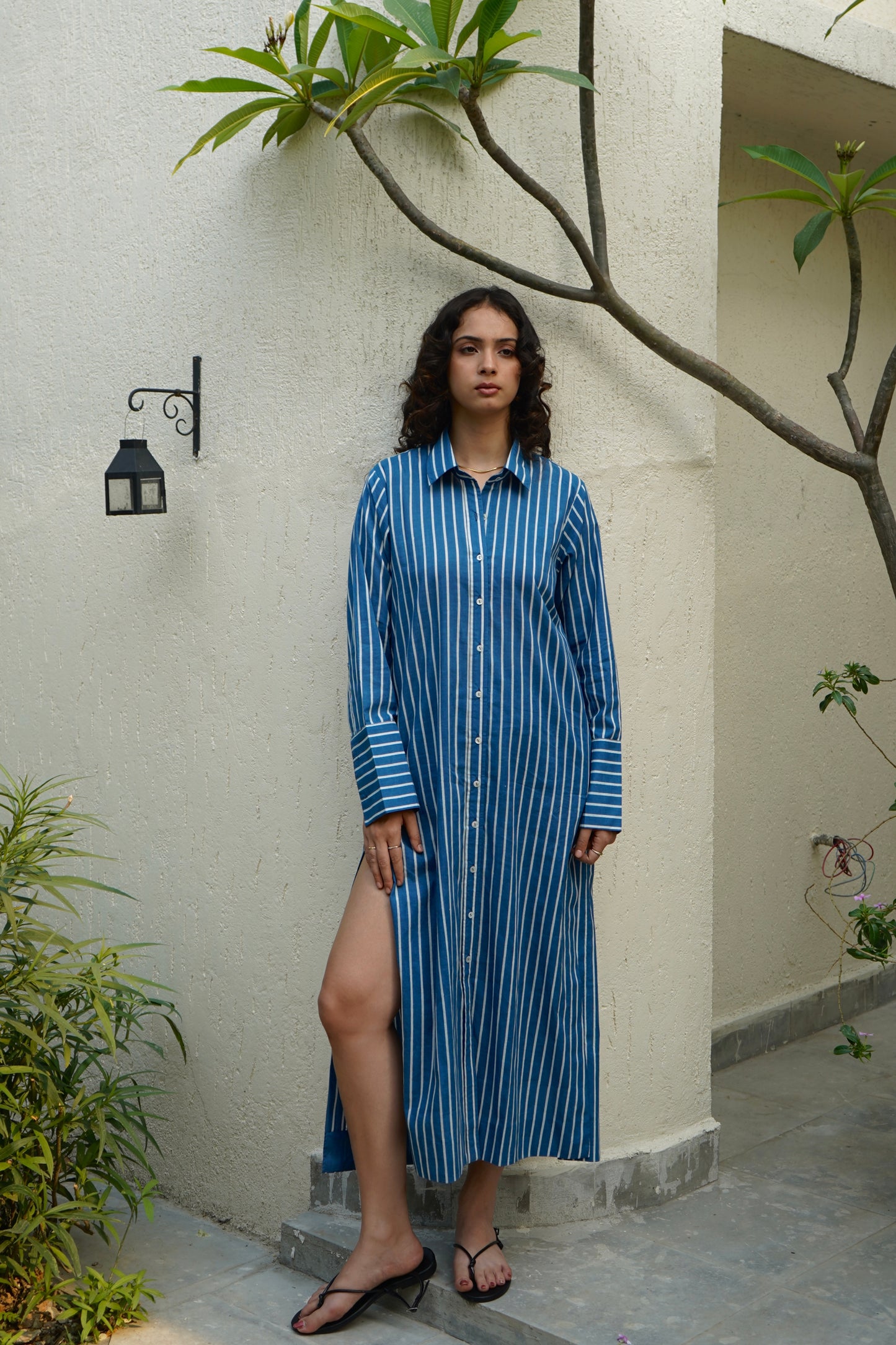 Aira Shirt Dress - Indigo
