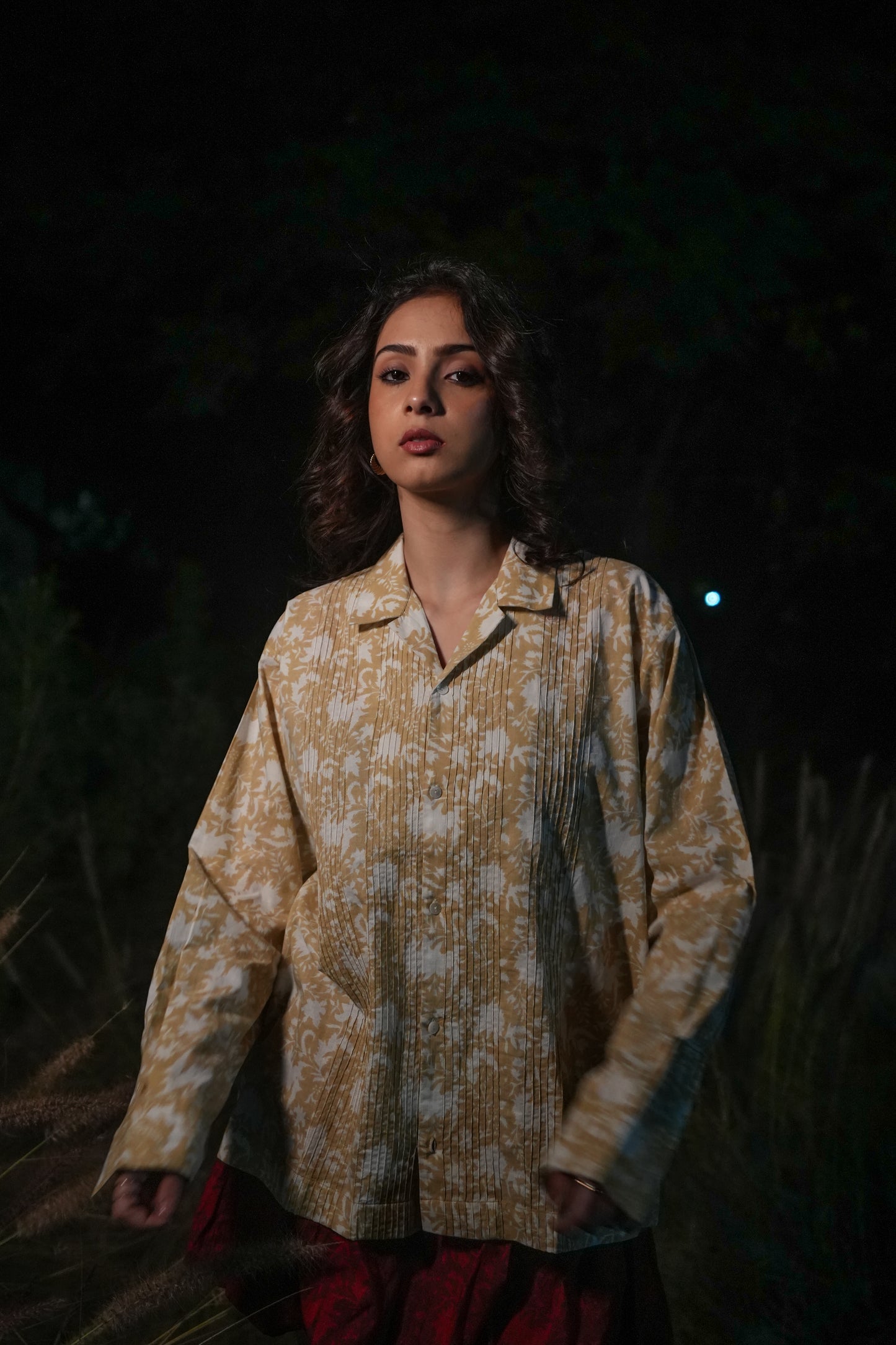 Kiro Cuban Collar Shirt - Beige